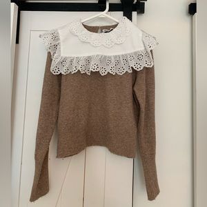 Zara Peter Pan Collar Sweater (L)